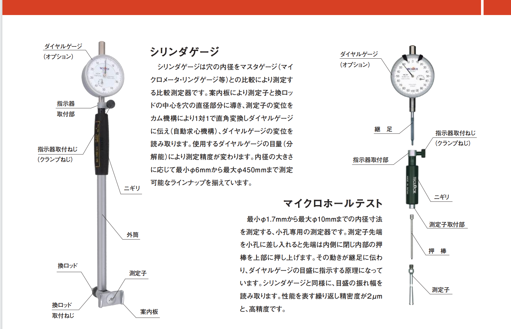 日本原装进口 得乐TECLOCK气缸规   标准型（CC系列）/普及型（CD系列...