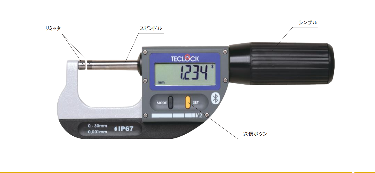 日本原装进口 得乐TECLOCK数显千分尺 SSM-750（0-30mm）   ...